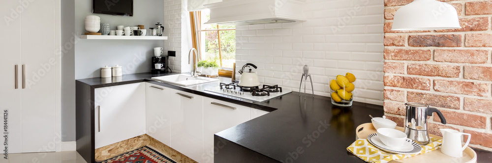 Modern kitchen with window Modern kitchen with window