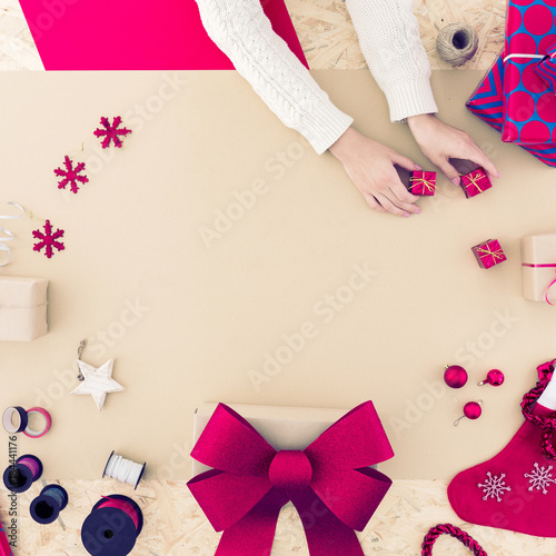 Collecting christmas decorations