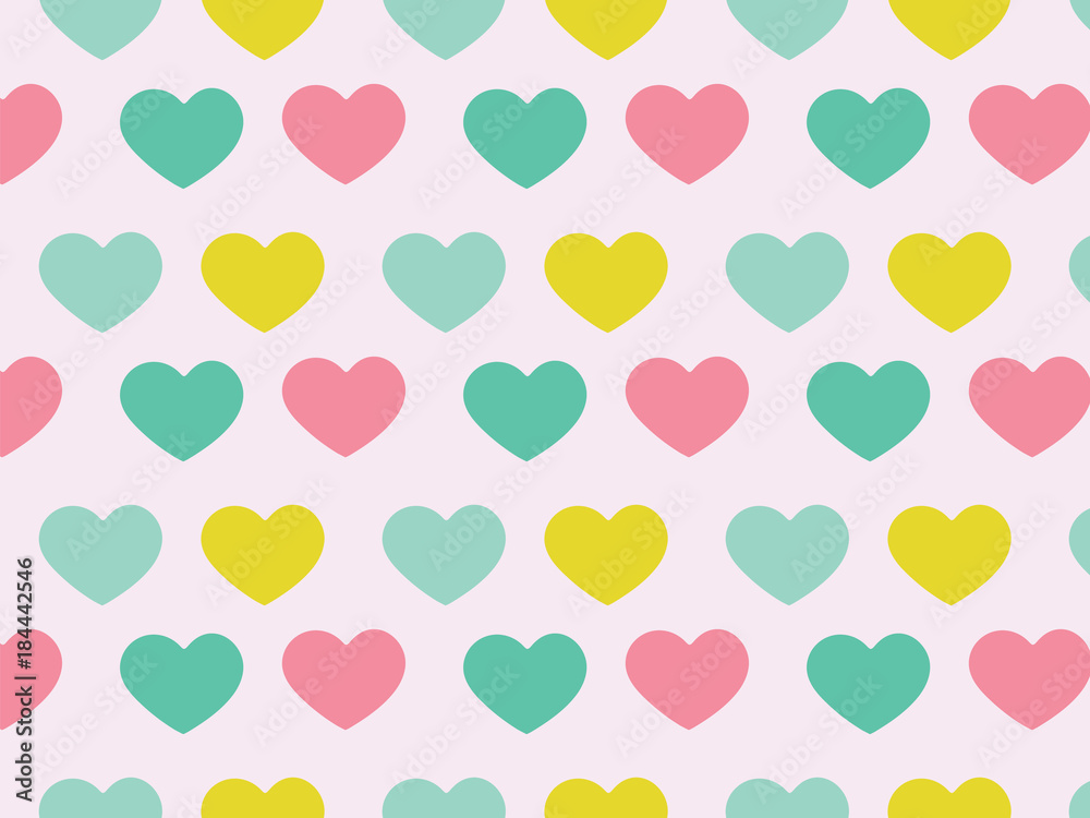 retro pattern with colorful hearts retro pattern with colorful hearts