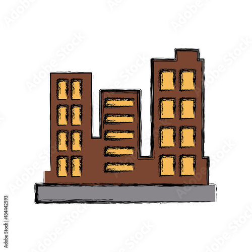 City buildings symbol icon vector illustration graphic design