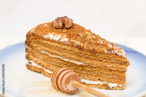 Medovnik, traditional eastern  European layered honey cake