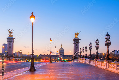 The Alexander III Bridge across Seine river in Paris © f11photo