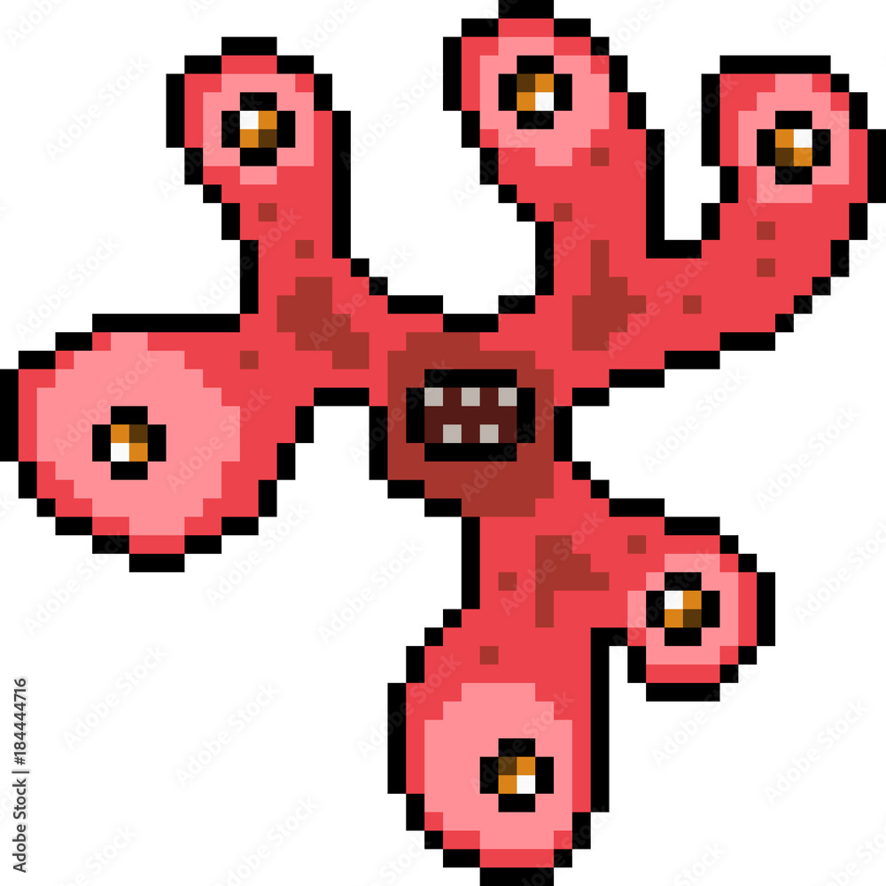 vector pixel art plankton monster vector pixel art plankton monster