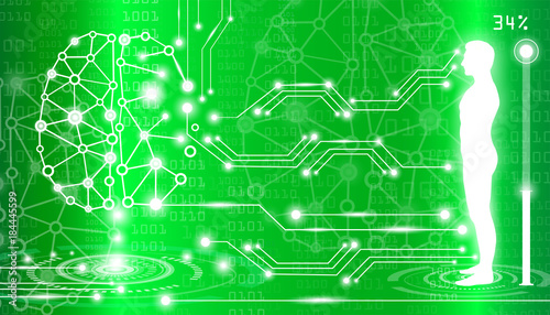 abstract background technology concept in green light,human body heal,technology modern medical science in future and global international medical with tests analysis clone DNA human