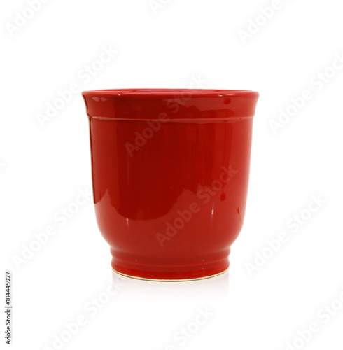 Red Vase on the white Background