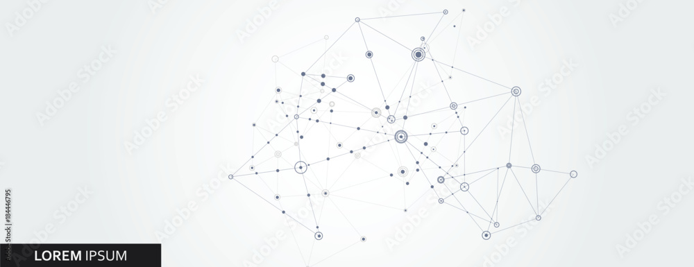 Vector connect lines and dots. Banner template for science and technology Vector connect lines and dots. Banner template for science and technology