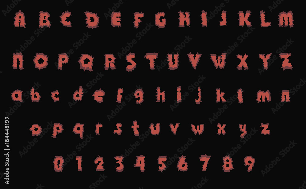 Red horror font