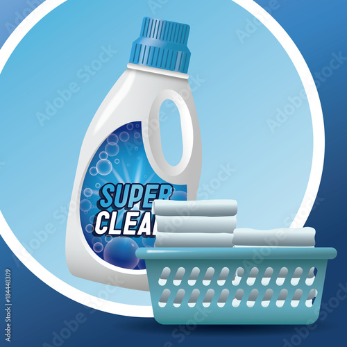Laundry soap advertising product icon vector illustration graphic design