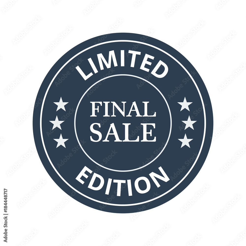 limited edition badge on white background. limited edition badge on white background.