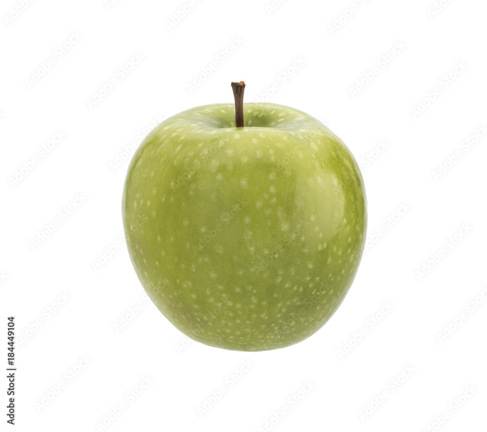 Green apple on white background Green apple on white background