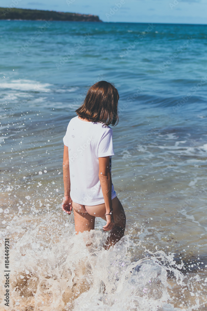 women at the beach