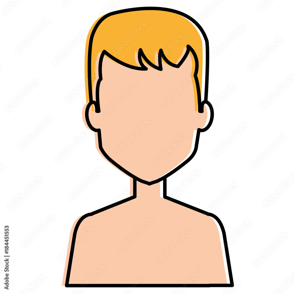 young man shirtless avatar character