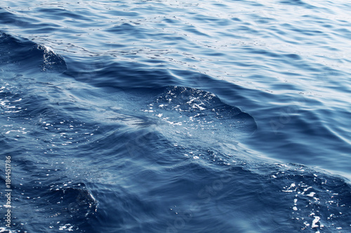 Close-up background of blue sea water