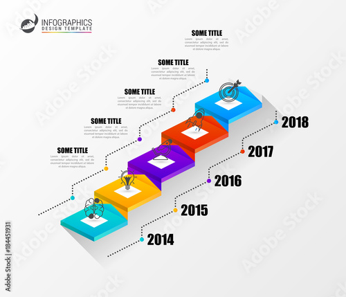 Infographic business staircase concept. Modern design template