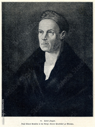 Portrait of german banker Jakob Fugger by Albrecht Dürer, ca. 1519 (from Spamers Illustrierte Weltgeschichte, 1894, 5[1], 139) photo