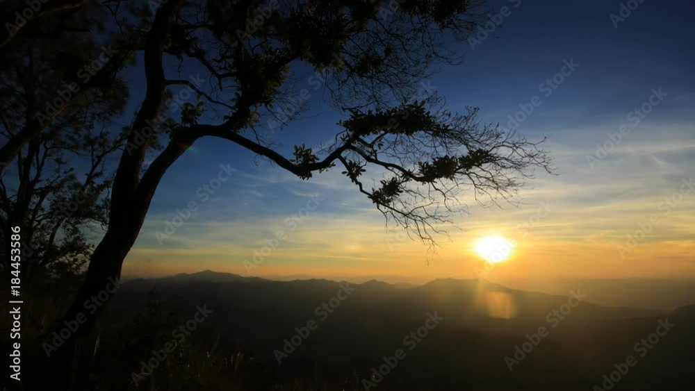 Time lapse of sunset on mountain take a feel peace Time lapse of sunset on mountain take a feel peace