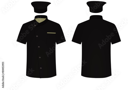 Black chief uniform. vector illustration