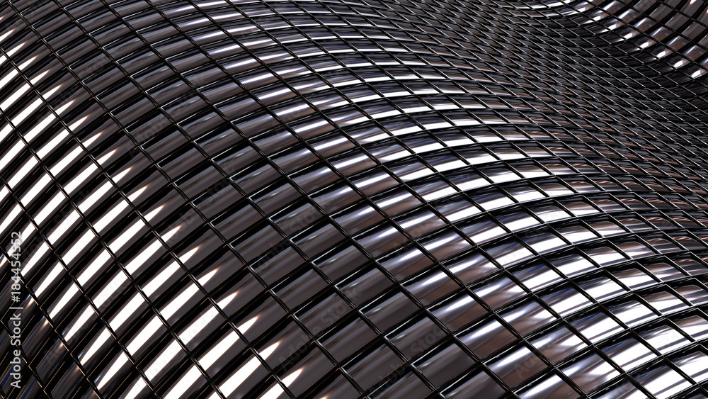 Fotografie Abstract wire 3d background. 3D rendering