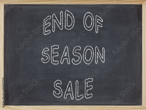 End of Season Sale meat written on a blackboard