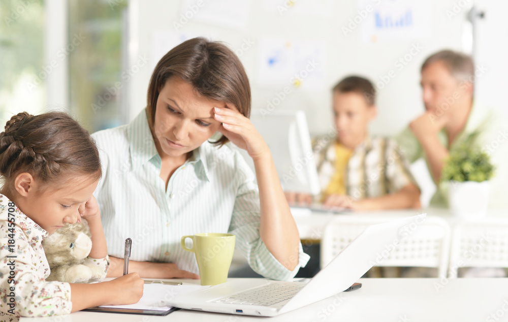 Experienced teachers working with children 