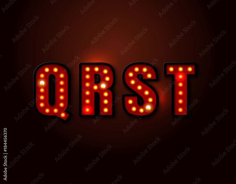 bulb red light font on background