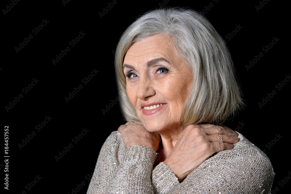 Smiling senior woman posing 