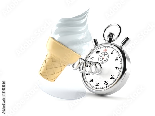 Ice cream with stopwatch