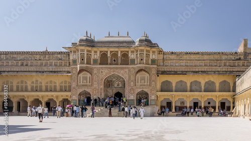 Ganesh Pol Gate and courtyard, Amber Fort, Amer, Jaipur, Rajasthan, India