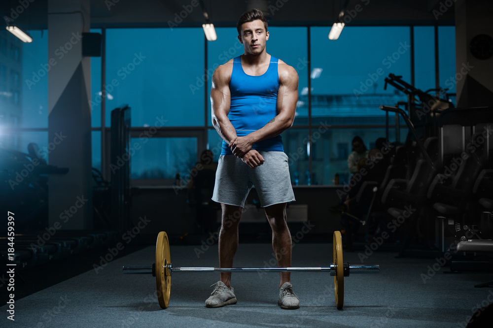 sexy strong bodybuilder athletic men pumping up muscles sexy strong bodybuilder athletic men pumping up muscles