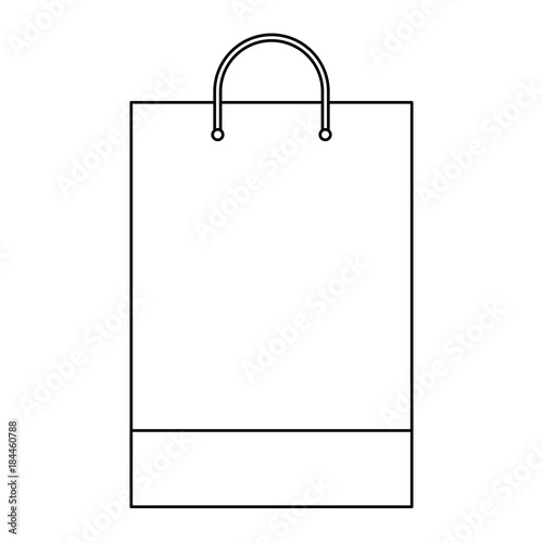 shopping bag template sample business stationery blank vector illustration outline