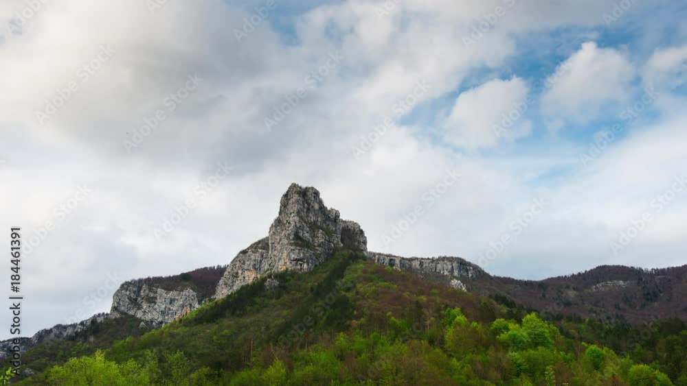 Time lapse of drifting clouds over the hill in spring, Croatia. Time lapse of drifting clouds over the hill in spring, Croatia.