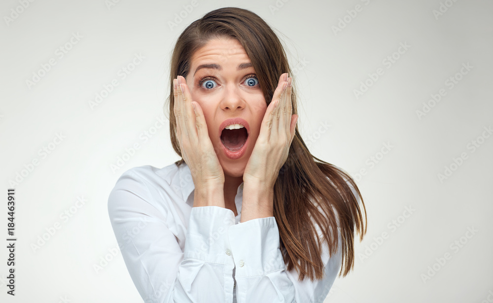 Stress and depression part of life modern business woman. Stress and depression part of life modern business woman.