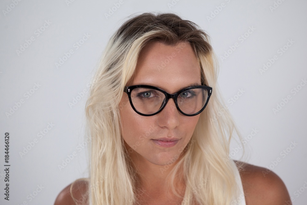 Transgender woman wearing eyeglasses Transgender woman wearing eyeglasses