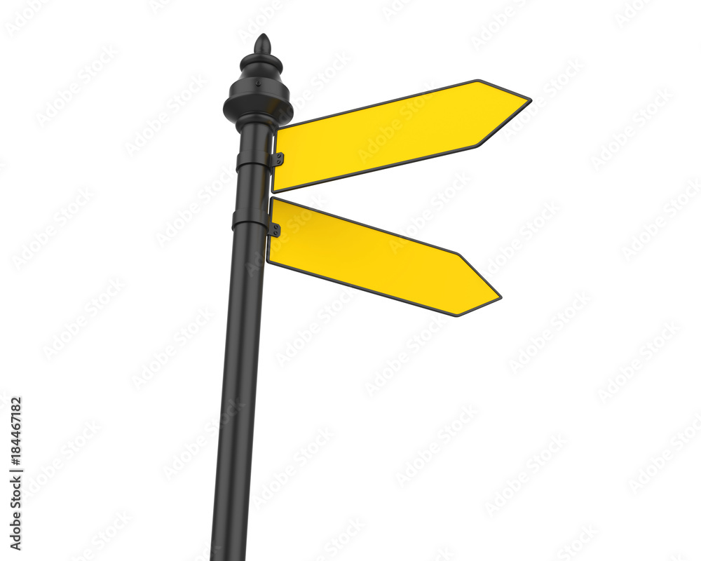 Blank Street Sign Isolated