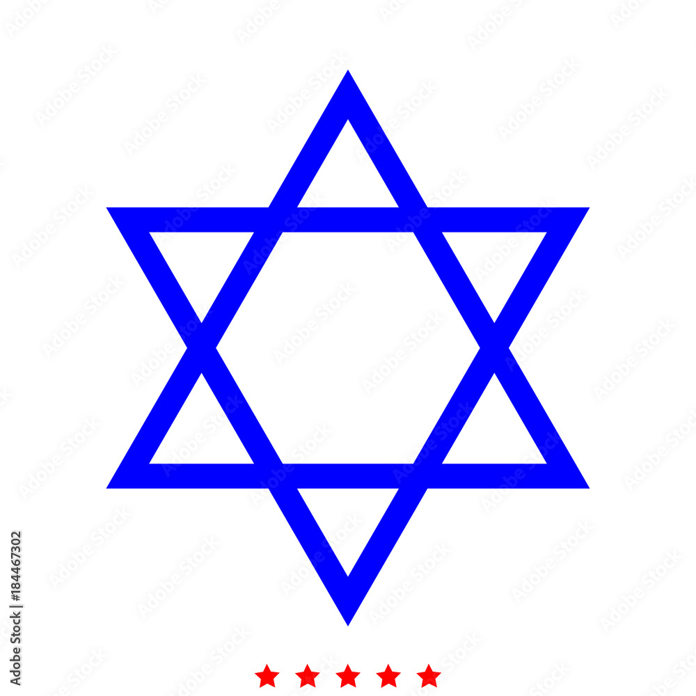 Jewish star of David icon . Different color . Jewish star of David icon . Different color .