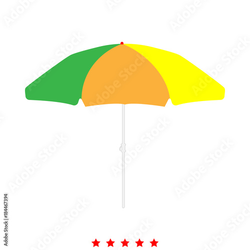 Beach umbrella icon . Different color .