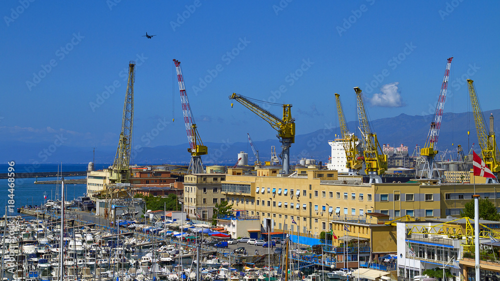 Porto di Genova con Gru in Liguria Italia Europa Genoa Harbor with Cranes in Liguria Italy Europe Porto di Genova con Gru in Liguria Italia Europa Genoa Harbor with Cranes in Liguria Italy Europe