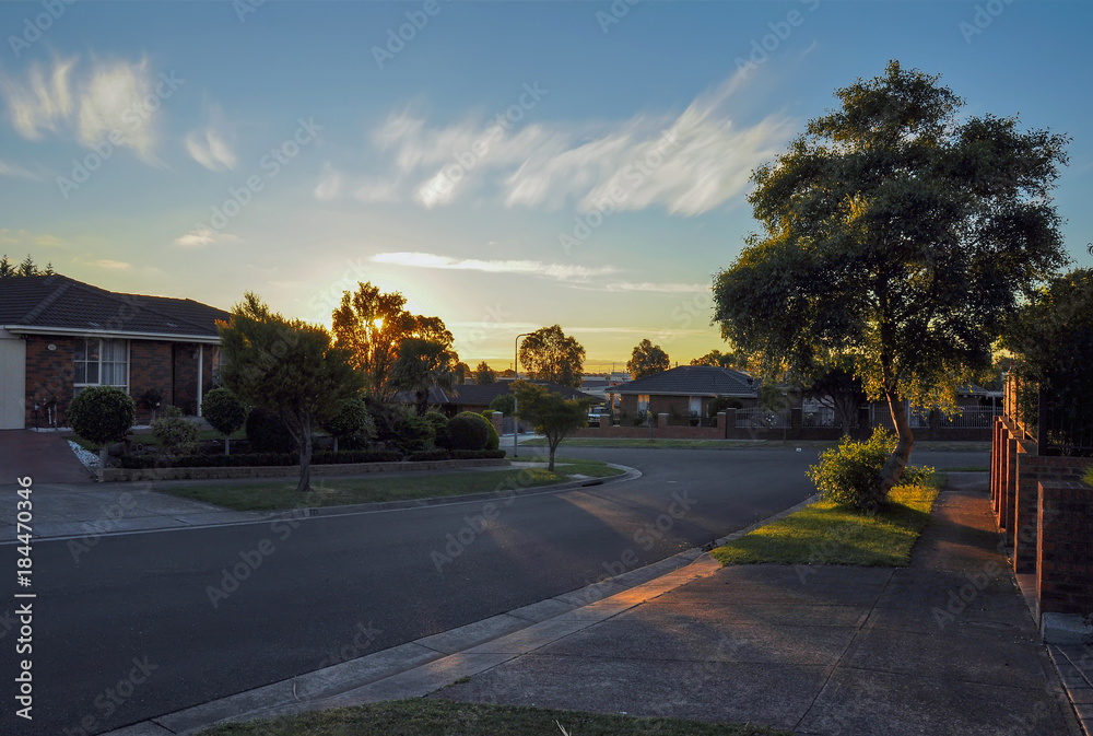 Warm summer evening in Hallam.