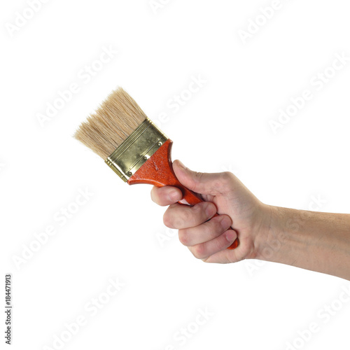 Objects tool hands action - Hand Decorators' brush worker