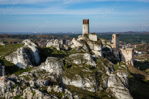 Castle ruins in Olsztyn near Czestochowa, Silesia, Poland