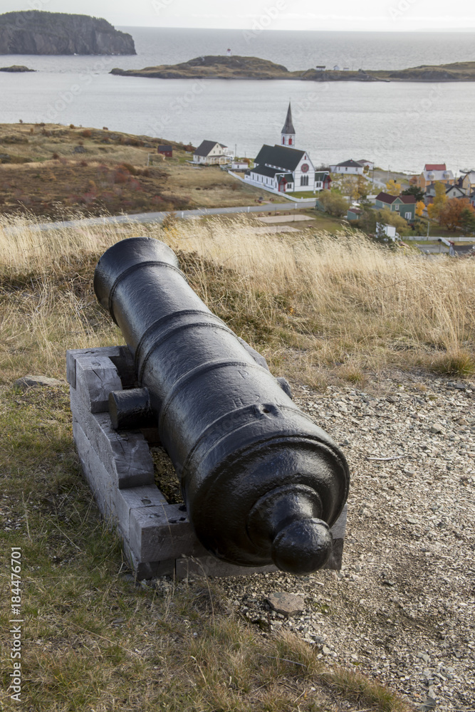 Canon on Gun Hill of Trinity Bay, Newfoundland, Canada Canon on Gun Hill of Trinity Bay, Newfoundland, Canada