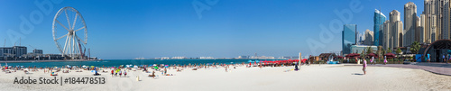 Panorama New public beach - Jumeirah Beach Residence JBR  with a 2 km promenade in Dubai © arbalest