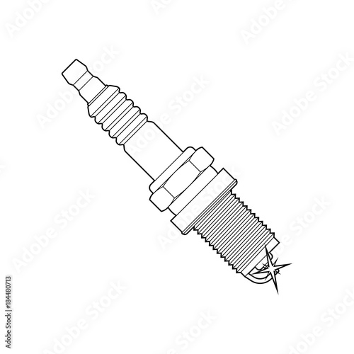 Spark plug. Vector illustration