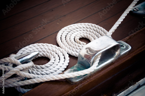 Coiled Lines on Sailboat