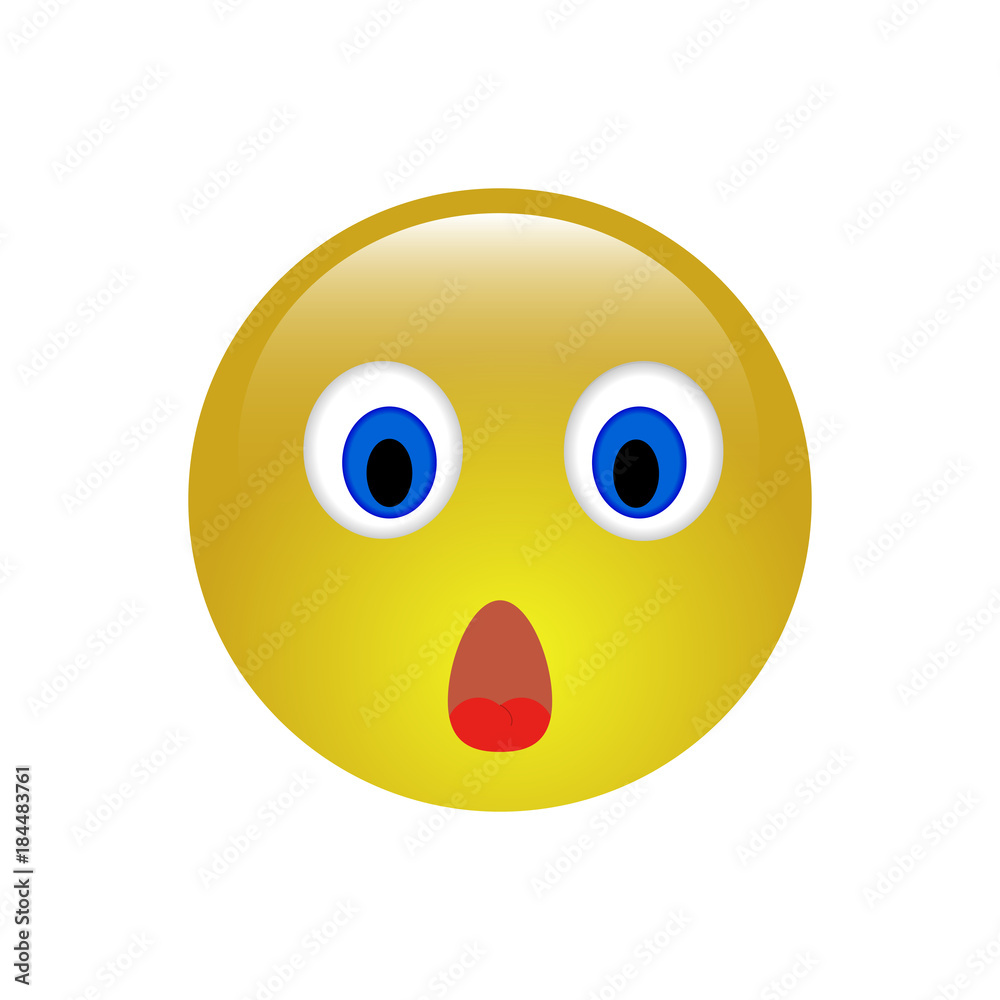 surprised face emoji icon