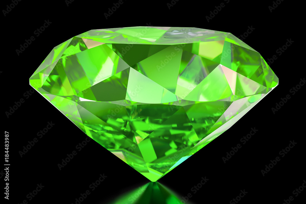 Emerald, 3D rendering Emerald, 3D rendering
