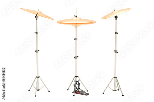 Tableau sur toile Set of cymbals, 3D rendering