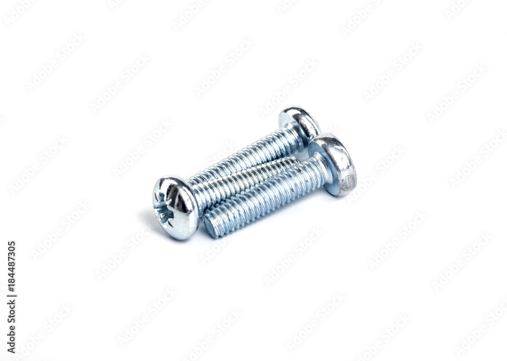 bolt and nut isolated on white background bolt and nut isolated on white background