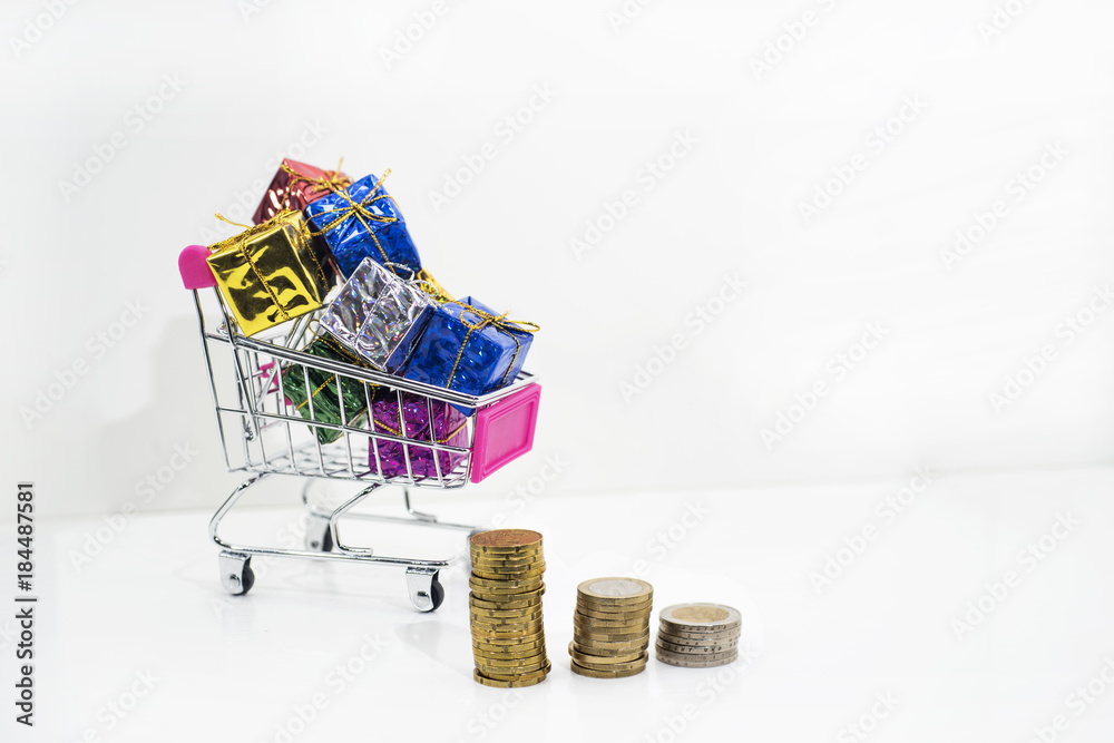 Abstract composition of buying something.