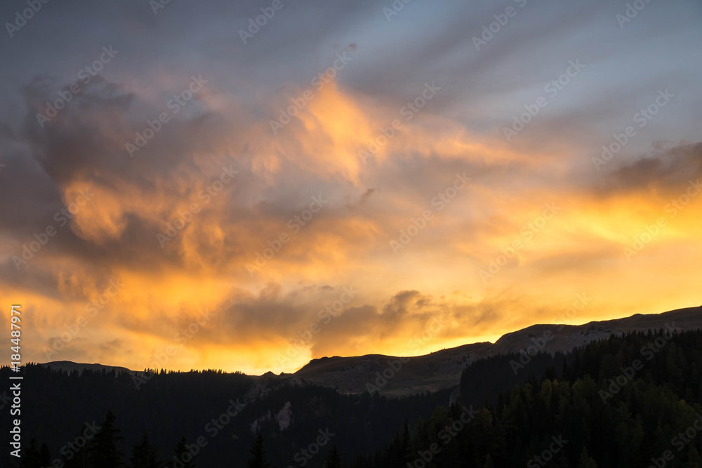 Sunset in Bucegi Mountains, Romania